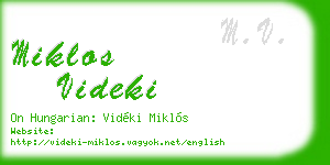 miklos videki business card