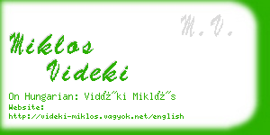 miklos videki business card